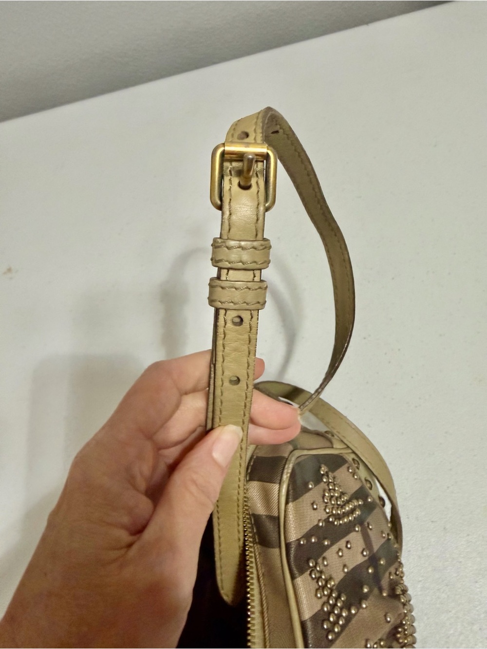 Burberry Studded Heart Crossbody Bag in Brown - Picture 11 of 13